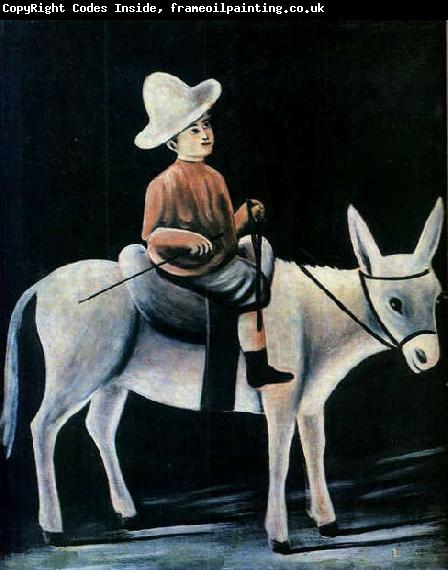 Niko Pirosmani A Little Boy Riding a Donkey